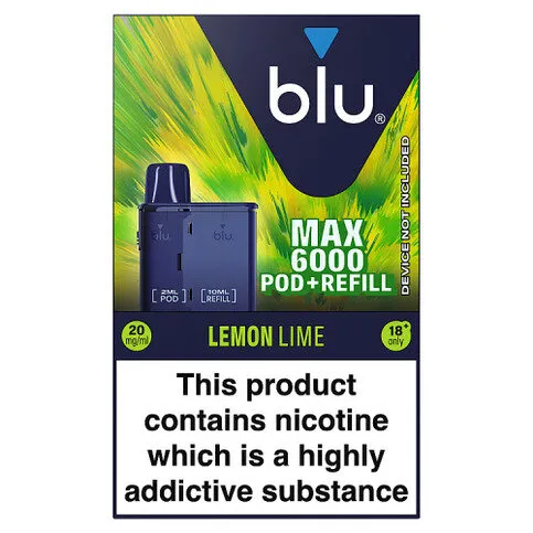 Blu Max 6000 Pod + Refill Lemon Lime 20mg/ml