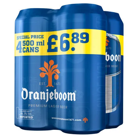 Oranjeboom Premium Lager Beer 4 x 500ml