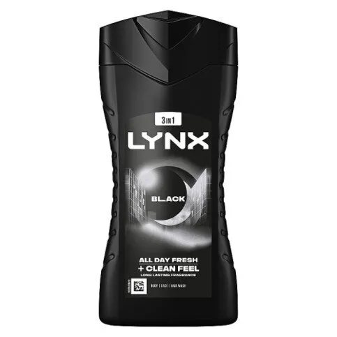 Lynx  3-in-1 Body Wash Black 225 ml 