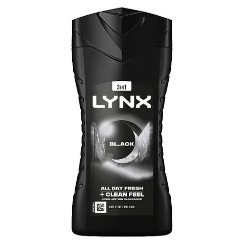 Lynx 3-in-1 Body Wash Black 225 ml