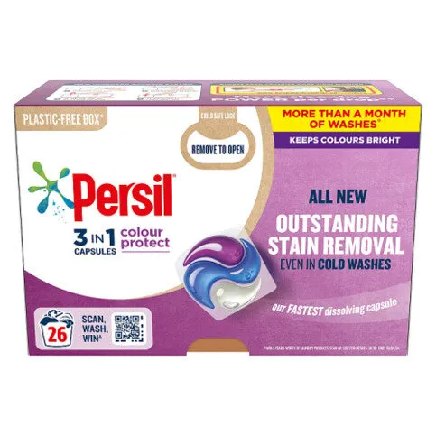 Persil 3 in 1 Laundry Washing Capsules Colour Protect 26 Washes 