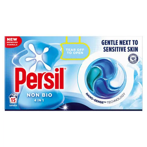 Persil Non Bio 4 in 1 fast-dissolving laundry capsules, 15 washes