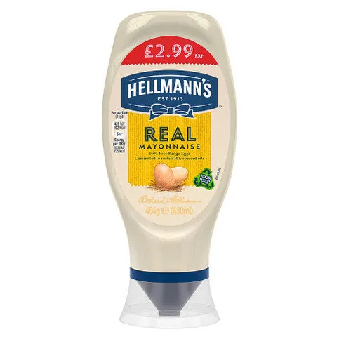 Hellmann's  Squeezy Mayonnaise Real 430ml 
