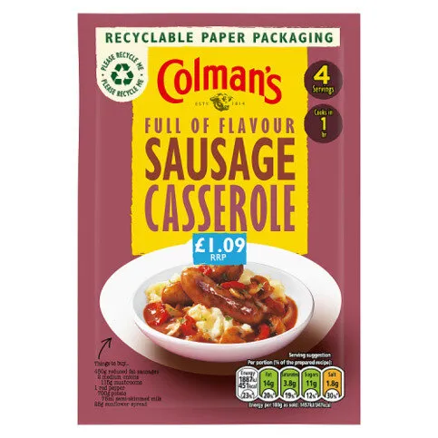 Colman's  Recipe Mix Sausage Casserole 39 g 