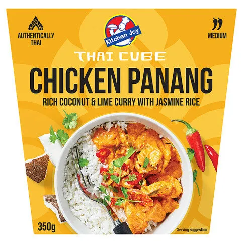 Kitchen Joy Chicken Panang Rich Coconut & Lime Curry with Jasmine Rice 350g