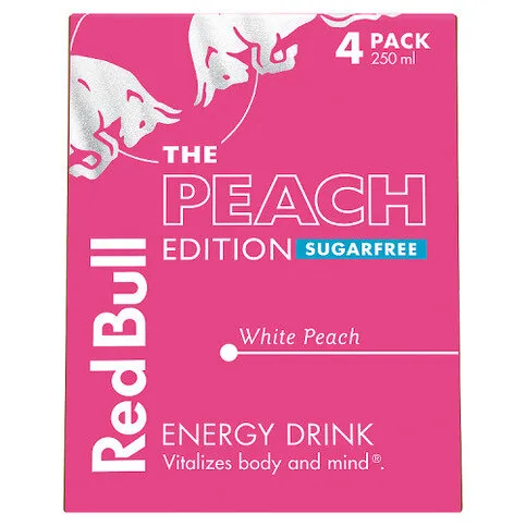 Red Bull The Peach Edition Sugarfree White Peach Energy Drink 250ml