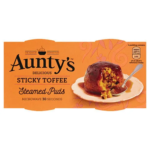 Aunty's Delicious Sticky Toffee Steamed Puds 2 x 95g