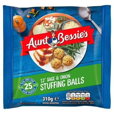 Aunt Bessie's Sage & Onion Stuffing Balls 310g