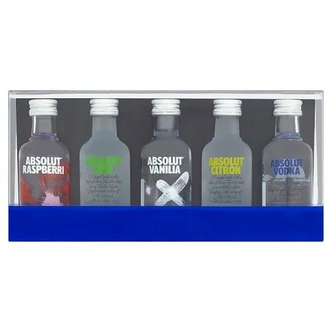 Absolut Vodka Selection Miniatures Gift Set 5 x 5cl