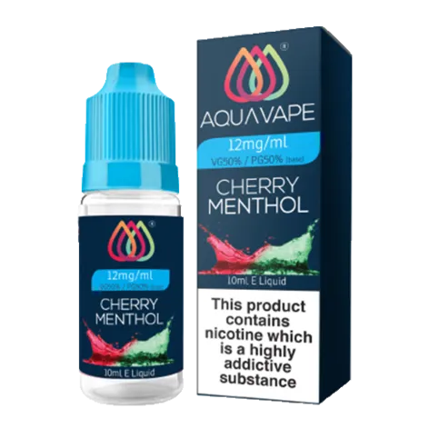 AquaVape  Cherry Menthol E-Liquid 12mg