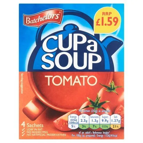 Batchelors Cup a Soup Tomato 4 Sachets