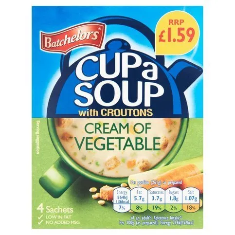 Batchelors Cup a Soup Cream of Vegetable with Croutons