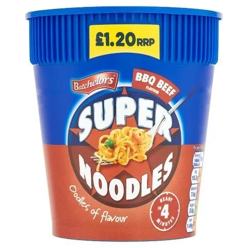 Batchelors BBQ Beef Flavour Super Noodles Pots 75g POTS