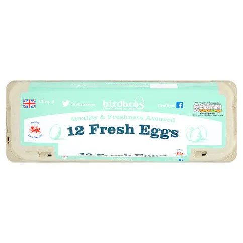 Bird Bros 12 Fresh Eggs 600g