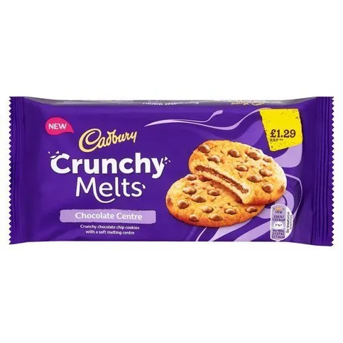 Cadbury Crunchy Melts Chocolate Centre Chocolate Chip Cookies 156g