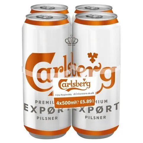 Carlsberg Export Lager Beer 4 x 500ml