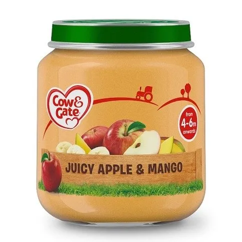 Cow & Gate Juicy Apple & Mango Fruit Puree Jar 125g