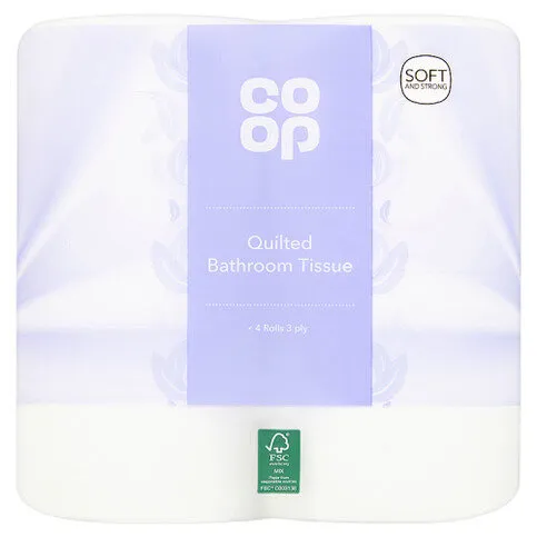 CP Quilted Bathroom Tissues White 4ROLL