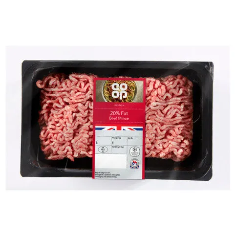 Co-op British 20% Fat Beef Mince 500g