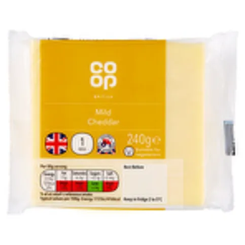Co-op British Mild White Cheddar Cheese 240g