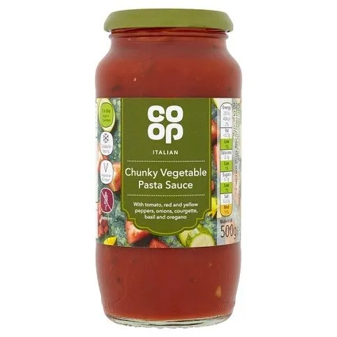 Co-op Italian Chunky Vegetable Pasta Sauce 500g