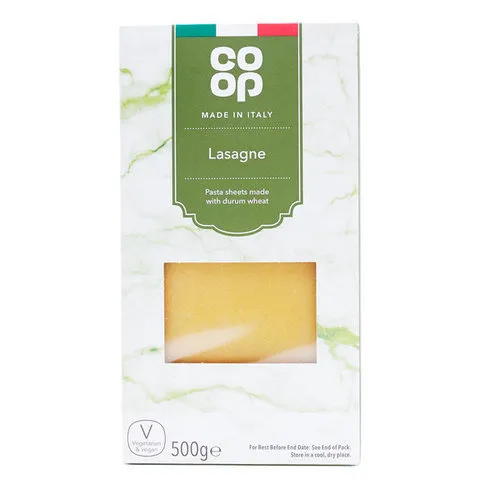 Co-Op Plain Lasagne Sheets 500g