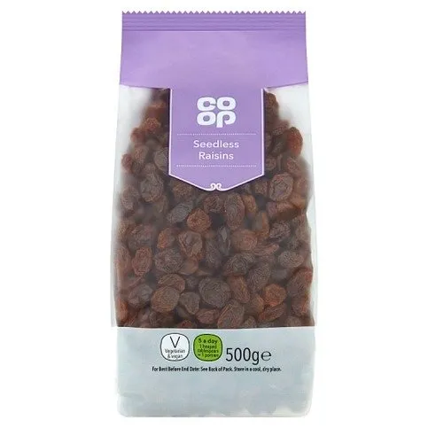 Co-Op Seedless Raisins 500g