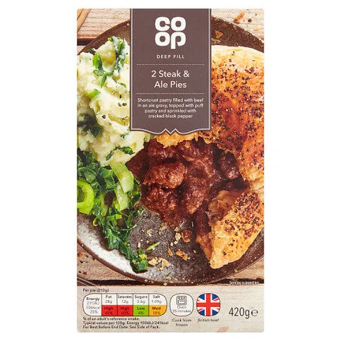 Co-op 2 Steak & Ale Pies 420g