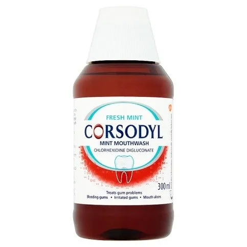 Corsodyl Gum Disease Treatment Mouthwash Chlorhexidine 0.2% Mint 300ml
