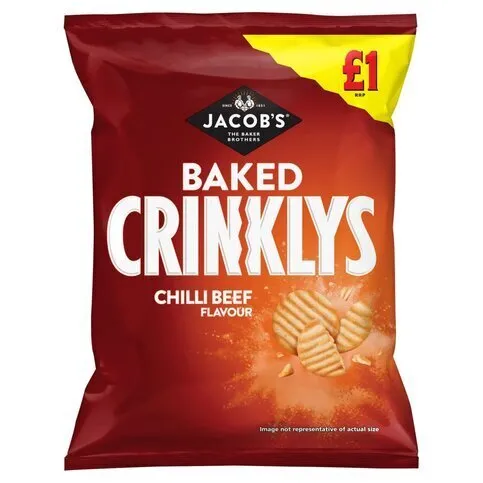 Jacob's Baked Crinklys Chilli Beef Flavour 105g