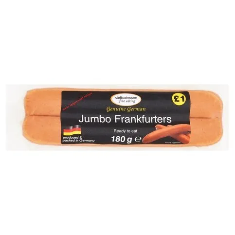 Dfe Jumbo Frankfurters Pm1 180g