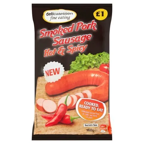DFE Hot & Spicy Smoked Pork Sausage 160g