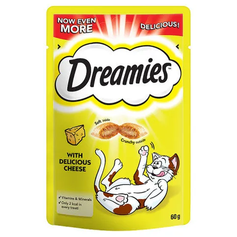 Dreamies Adult 1+ Cat Treats with Cheese 60g