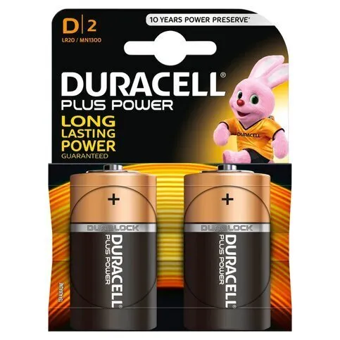 Duracel Power Plus D 2 Pack