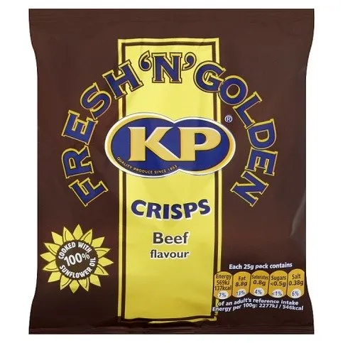KP Fresh 'N' Golden Crisps Beef Flavour 25g