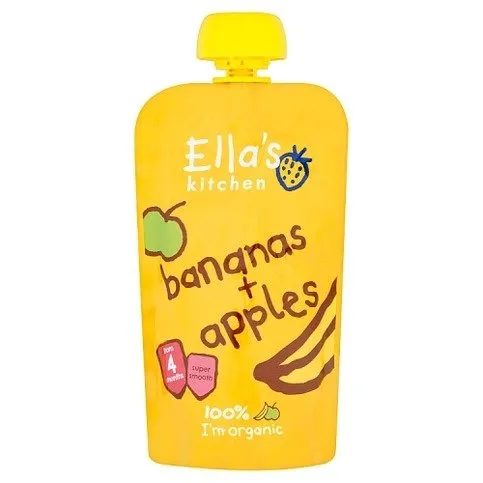 Ella's Kitchen Organic Bananas + Apples Pouch 4+ Months 120g