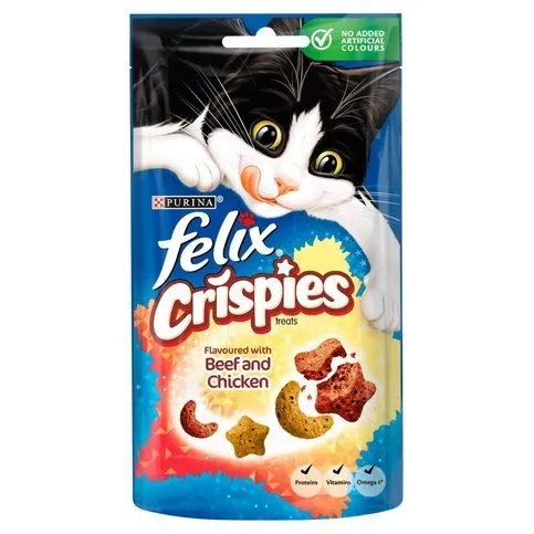 Felix Crispies Treats Flavoured with Beef and Chicken 45g