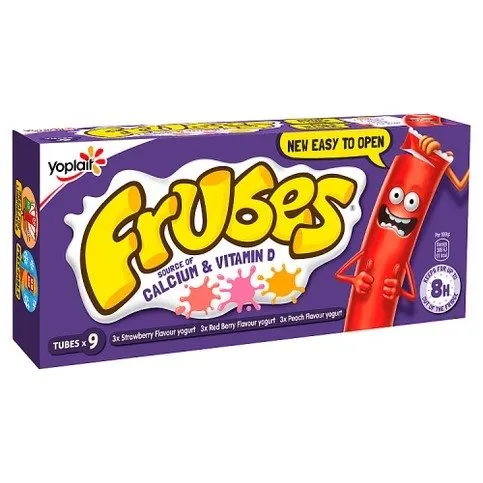 Frubes Strawberry, Red Berry and Peach Flavour Tubes 9 x 37g