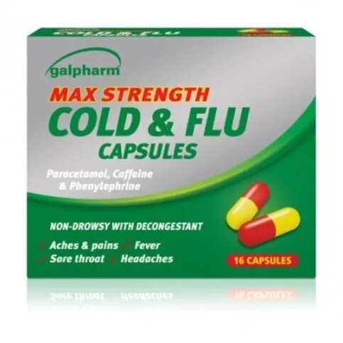 Galpharm Max Strength Cold & Flu Capsules 16 Pack