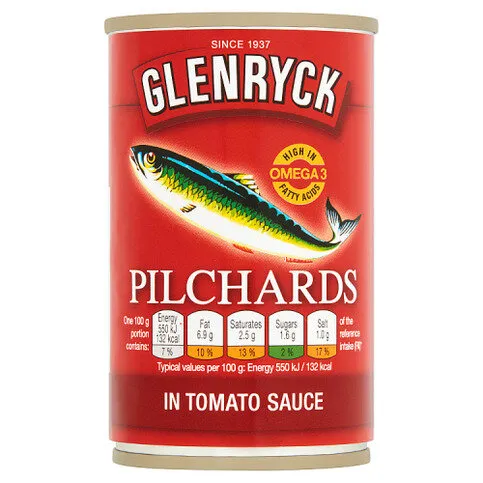 Glenryck Pilchards in Tomato Sauce 155g