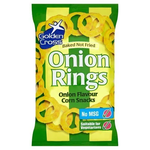 Golden Cross Onion Rings Onion Flavour Corn 150g - Large Crisp Sharing Bag