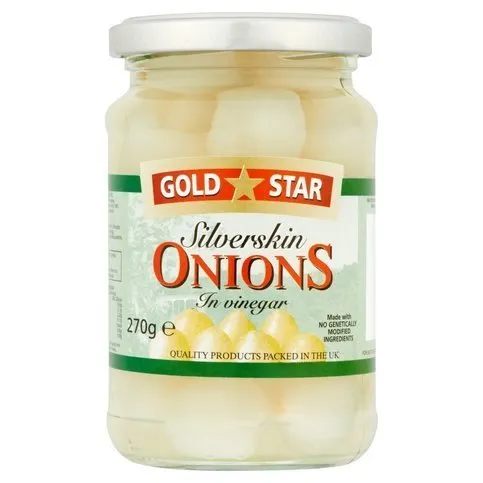 Gold Star Silverskin Onions in Vinegar 270g - Groceries