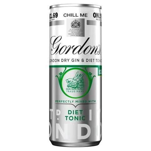 Gordon's London Dry Gin & Diet Tonic 250ml