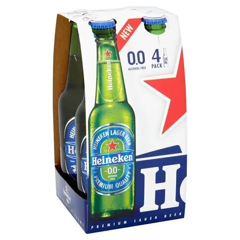 Heineken 0.0% Alcohol Free Pure Malt Lager 4 x 330ml