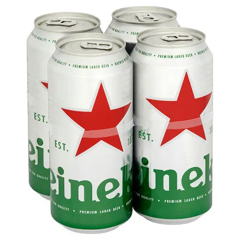 Heineken Lager Beer 4 x 440ml Cans