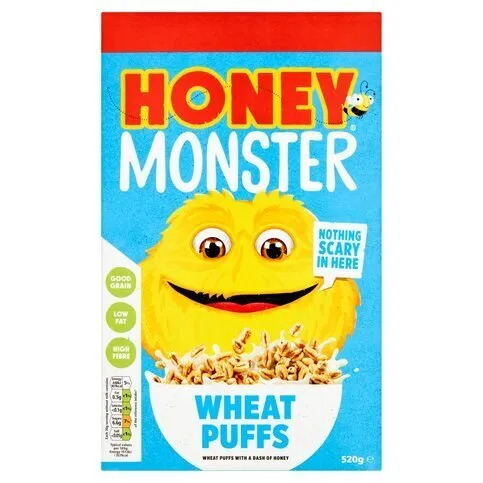Honey Monster Wheat Puffs 520g