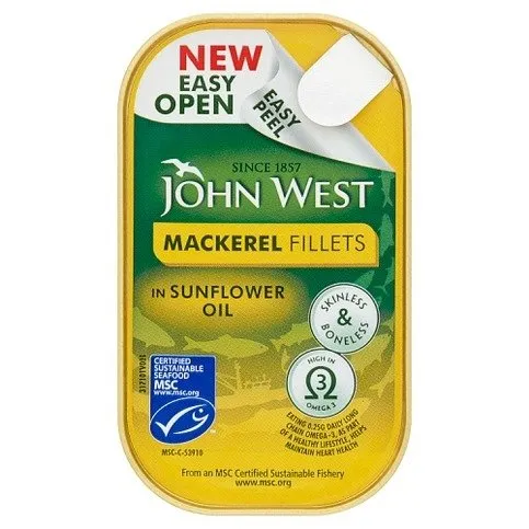 John West Mackerel Fillets in Sunflower Oil 115g