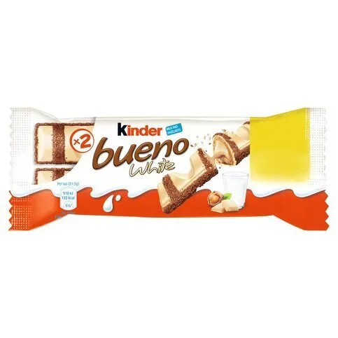 Kinder Bueno White Milk and Hazelnuts Single Bars 39g