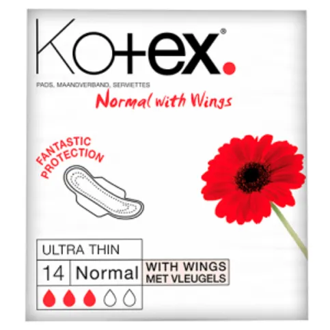Kotex Sanitary Pads Normal with Wings x14