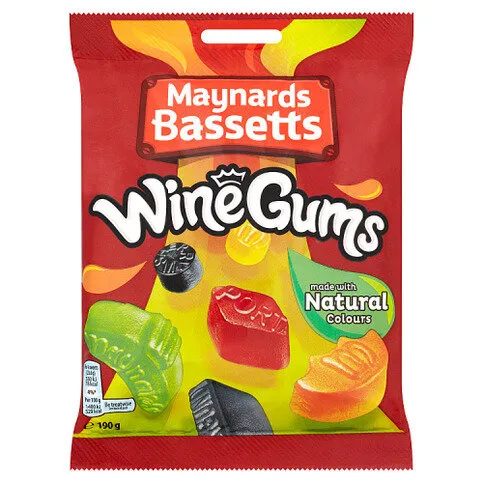 Maynards Bassetts Wine Gums Sweets Bag 190g